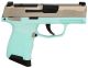 Sig Sauer P365 380 ACP Micro Pistol with Manual Safety and Robins Egg Blue and Nickel Finish