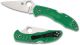Spyderco Delica 4 Green Plain Blade Folding Knife