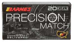 Barnes Precision Match 6mm Creedmoor 112 Grain Open Tip Match Ammunition 20 Rounds