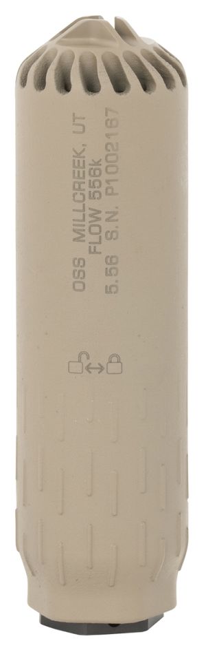 Huxwrx Flow 556K Rifle Suppressor with Flat Dark Earth Cerakote - Includes 1/2x28 Flash Hider