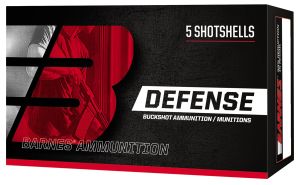 Barnes Defense 12 Gauge 2.75" 21 Pellet #4 Buckshot Ammo 5 Rounds