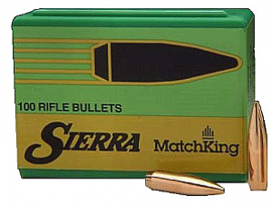 Sierra 6mm 107 Grain MatchKing Boat Tail Hollow Point Bullets 100 Count