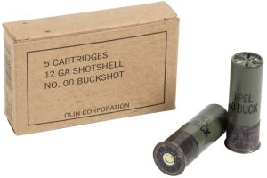 Winchester Military Grade 12 Ga 9 Pellet 00 Buckshot Ammo 5 Rounds