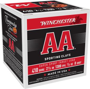 Winchester Sporting Clay 410 Bore 2 1/2 " 1/2 oz #8 Lead Shot Ammunition 25 Rounds