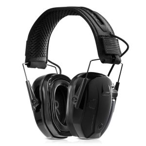 Savior Equipment Apollo Electronic Hearing Protection - Black Chrome