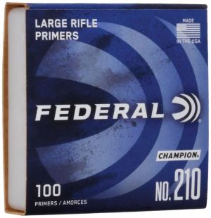 Federal Champion #210 Large Rifle Primers, 1000 Count (STORE PICK UP ONLY)