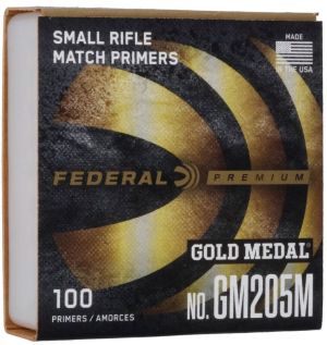Federal Gold Medal Match GM205M Small Rifle Primers, 1000 Count (STORE PICK UP ONLY)