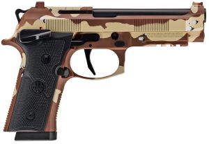 Beretta 92XI 9mm Pistol with Red Dot Optic Cut Slide and Chocolate Chip Camo Cerakote Finish